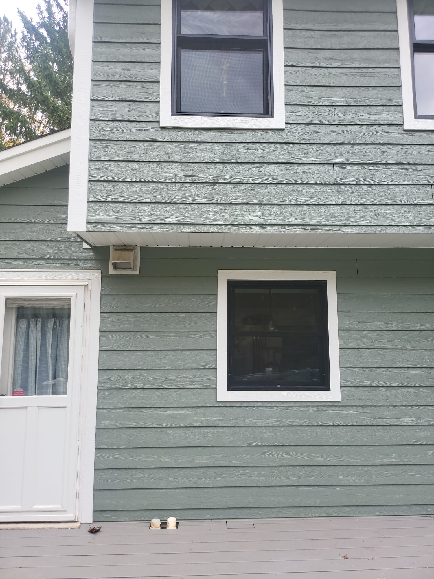 Siding detail closeup on residential home